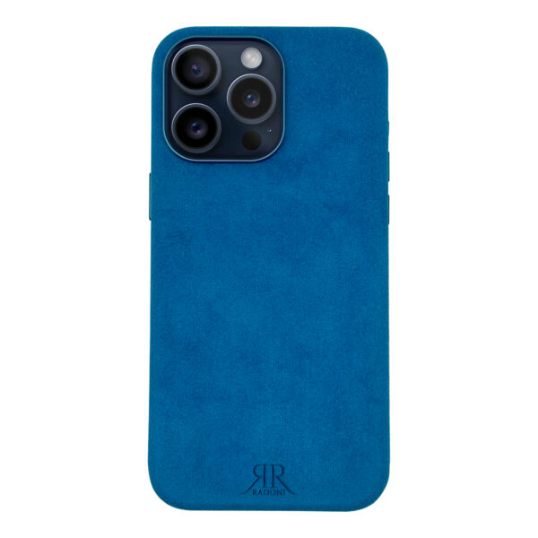 Husa Midnight Blue Iphone Alcantara HD Radoni iphone 14.15, 16 pro max si pro Featured 2