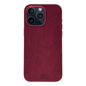 Husa iPhone MagSafe Alcantara Burgundy