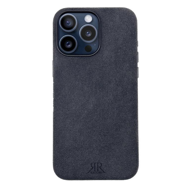 Husa Iphone Alcantara Dark Gray Radoni iphone 14.15, 16 pro max si pro Featured transparent