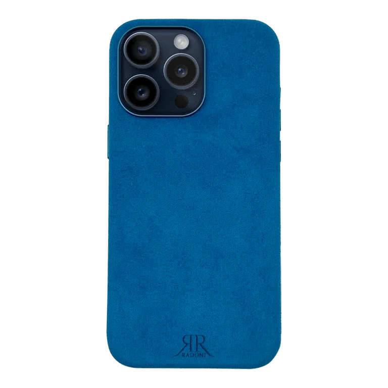 Husa Midnight Blue Iphone Alcantara HD Radoni iphone 14.15, 16 pro max si pro Featured transparent