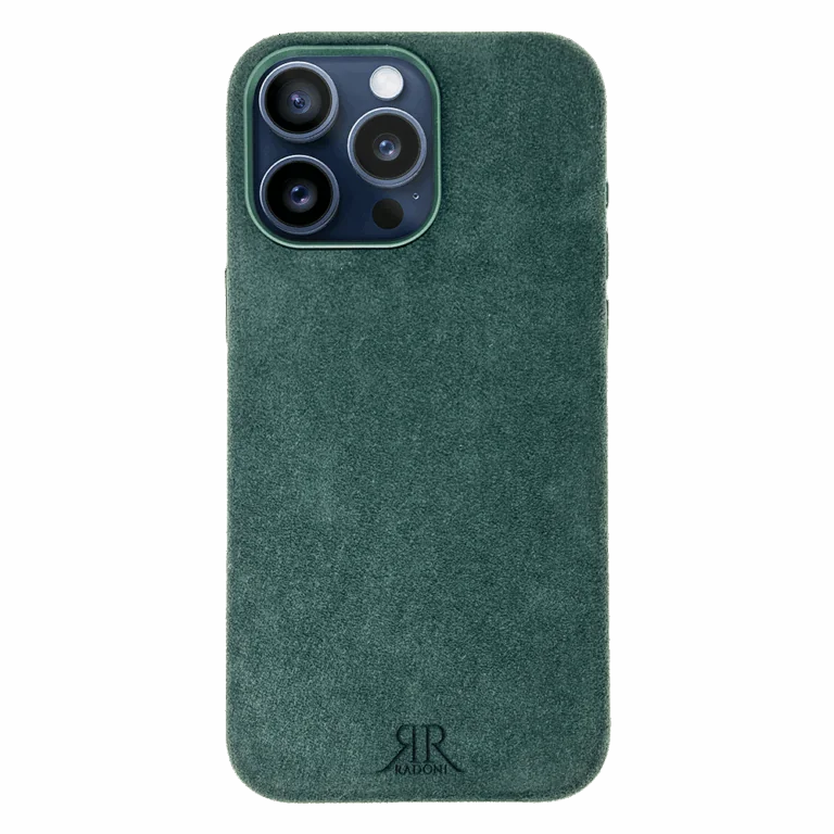 Husa Verde Iphone Alcantara HD Radoni iphone 14.15, 16 pro max si pro featured transparent